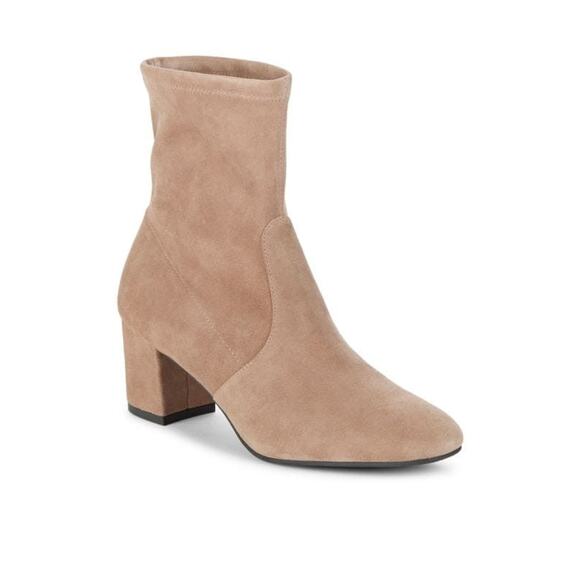Stuart Weitzman Suede Mid-Calf Heeled Booties - 9.5 - Picture 2 of 4